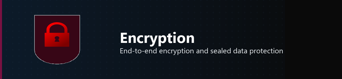 End-to-end encryption and sealed data protection